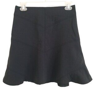 Ann Taylor Loft Ponte Seamed Mini Circle Skater Skirt Size 2 Like New Black